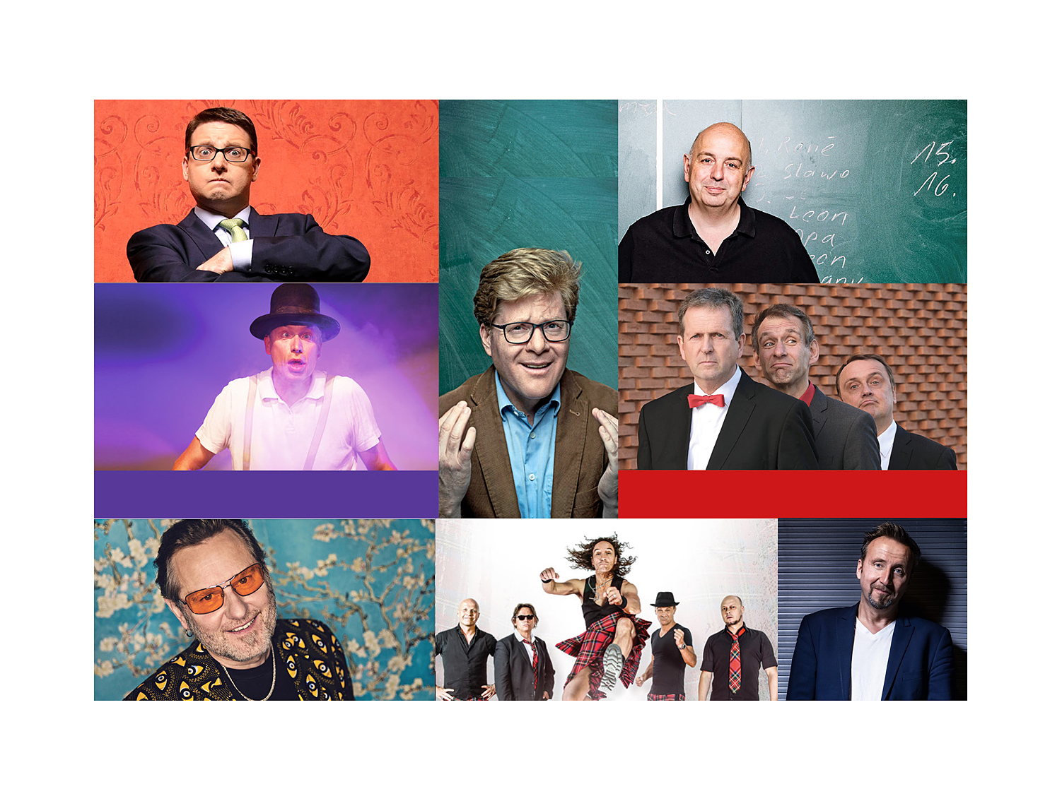 Das Bild zeigt die Künstler des Kulturprogramms 2023