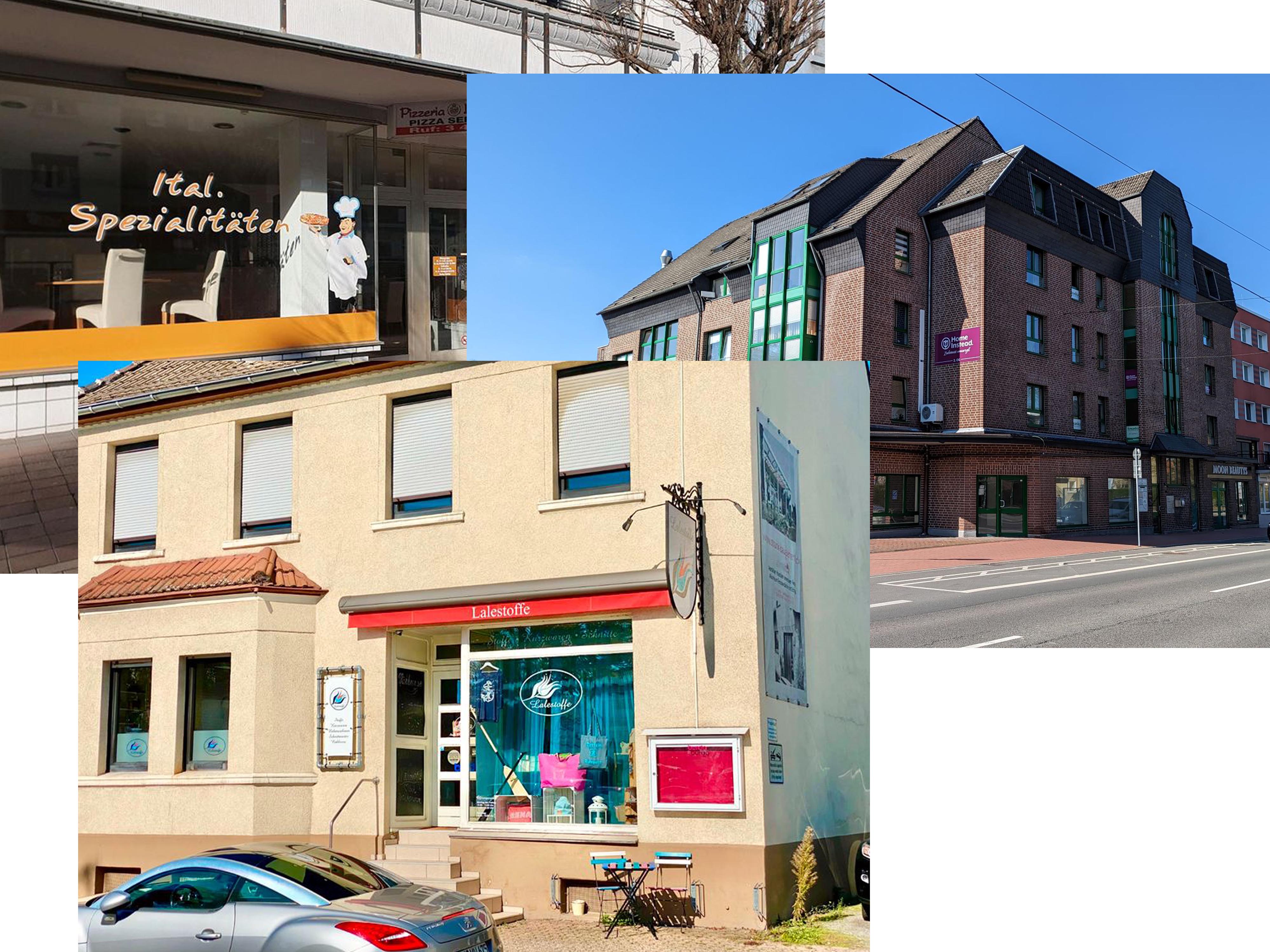 Drei leerstehende Geschäfte in Datteln