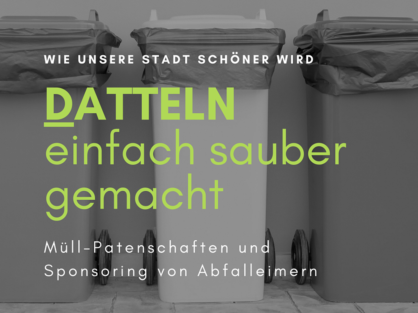 Titelbild des Flyers für Müllpatenschaften 