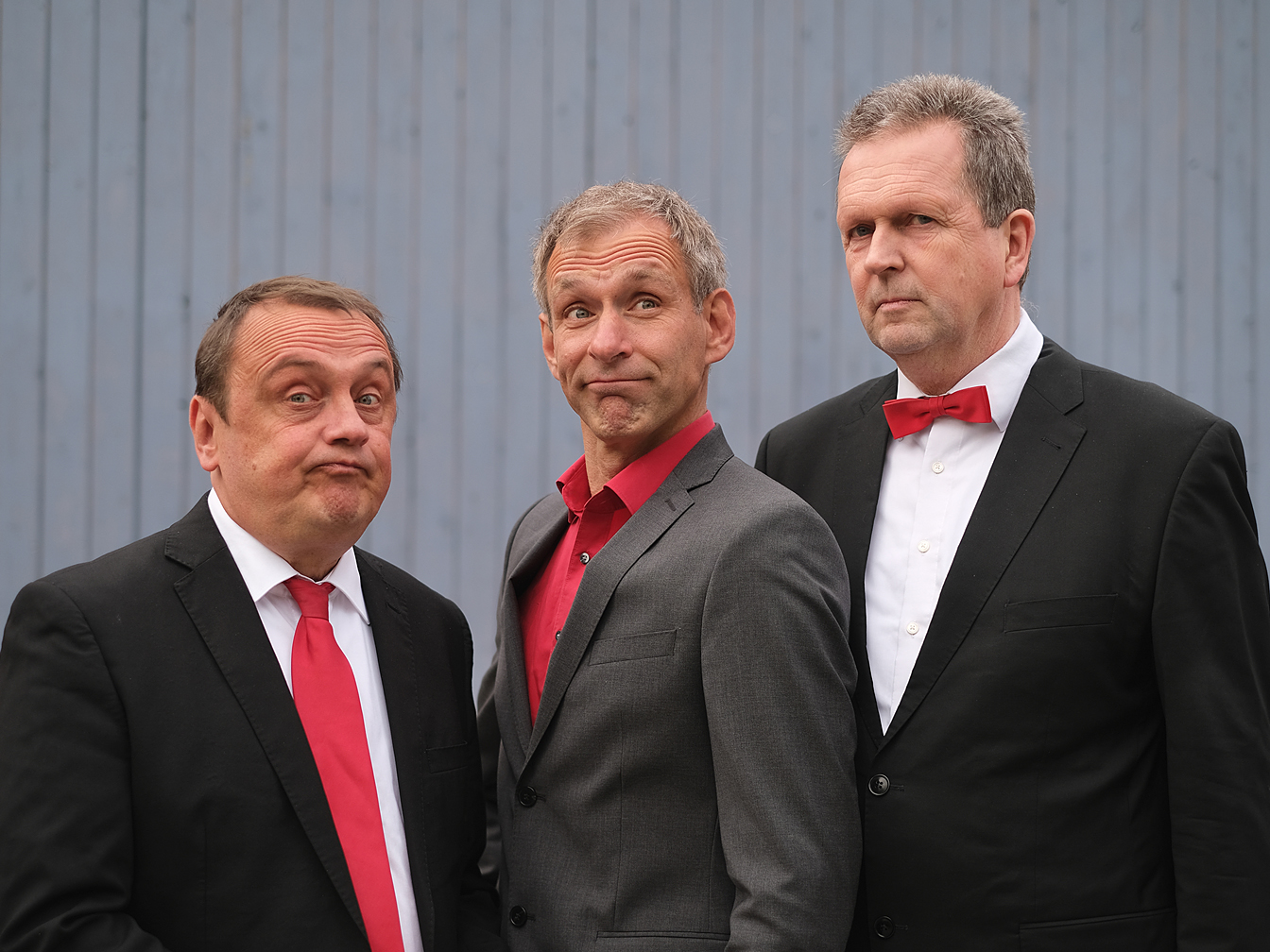 Die Künstler Harald Funke, Thomas Philipzen und Jochen Rüther von STORNO. 