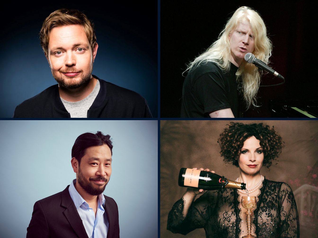 Die Künstler*innen Bastian Bielendorfer, Gunzi Heil, Illyoung Kim und Maladee 