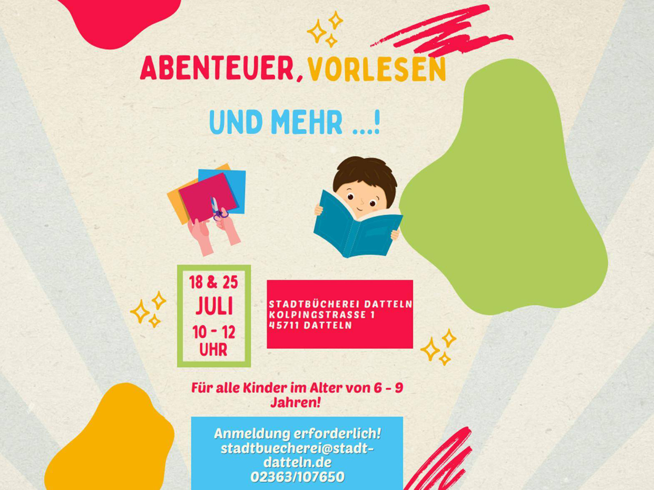 Abenteuer Vorlesen und mehr Stadtbücherei 