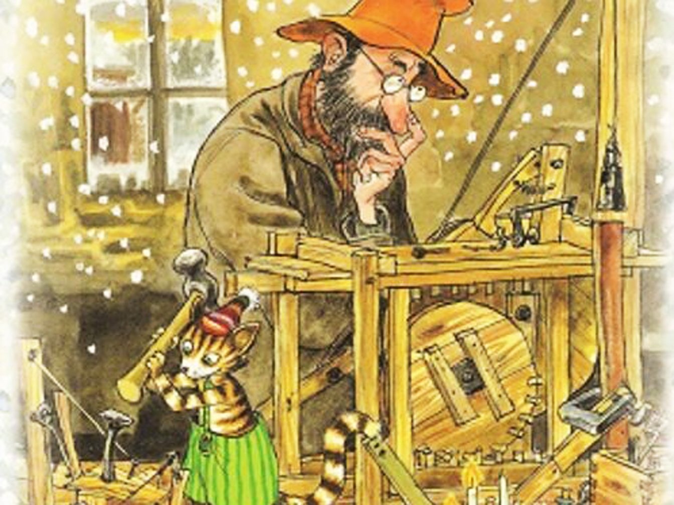 Bild aus dem Programm des Wittener Kinder- und Jugendtheaters zum Stück "Morgen, Findus, wird's was geben"