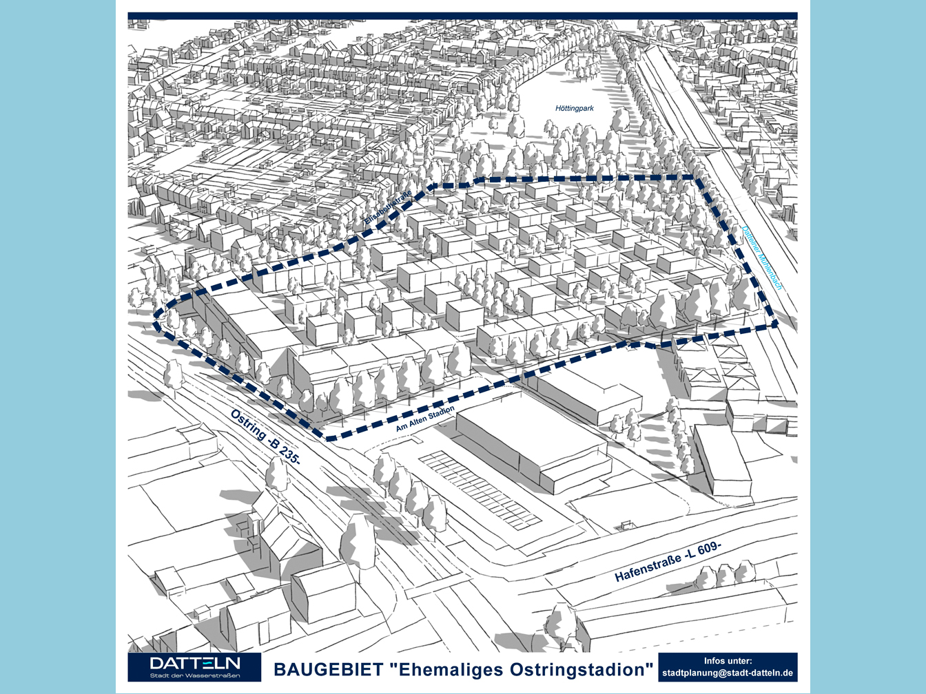 Plan für das Baugebiet Ehemaliges Ostringstadion