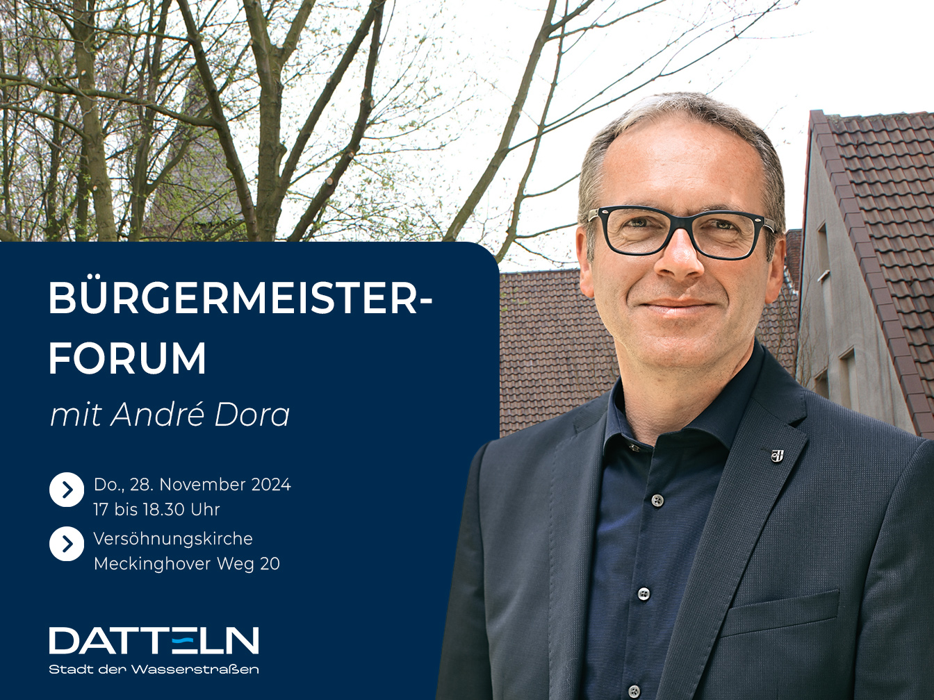 Bürgermeister André Dora - Hinweis auf das Bürgermeisterforum