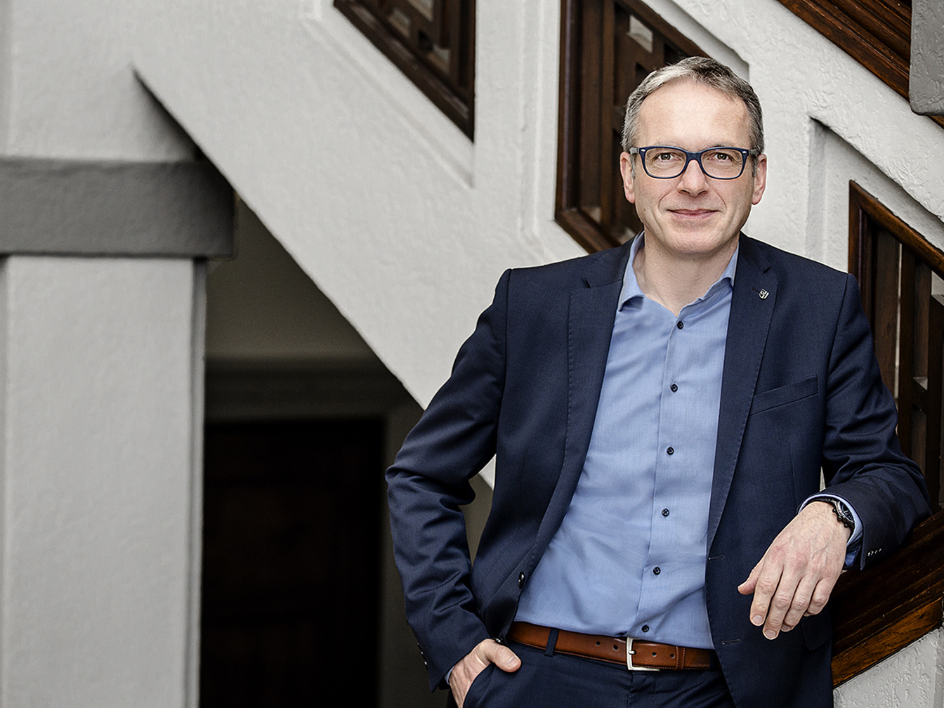 Das Bild zeigt Bürgermeister André Dora