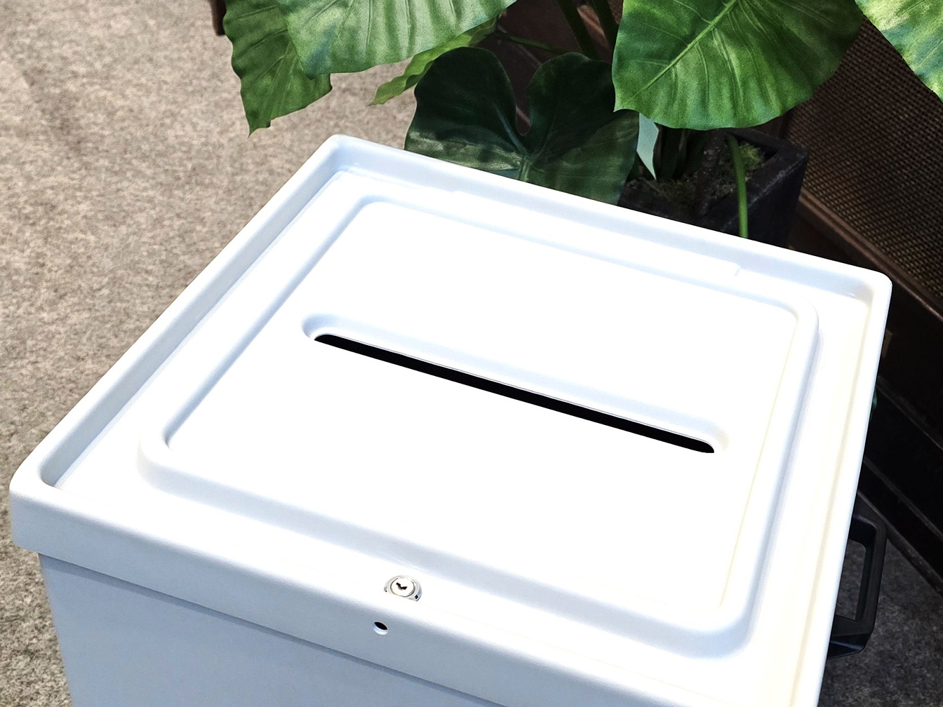 Das Bild zeigt eine Wahlurne