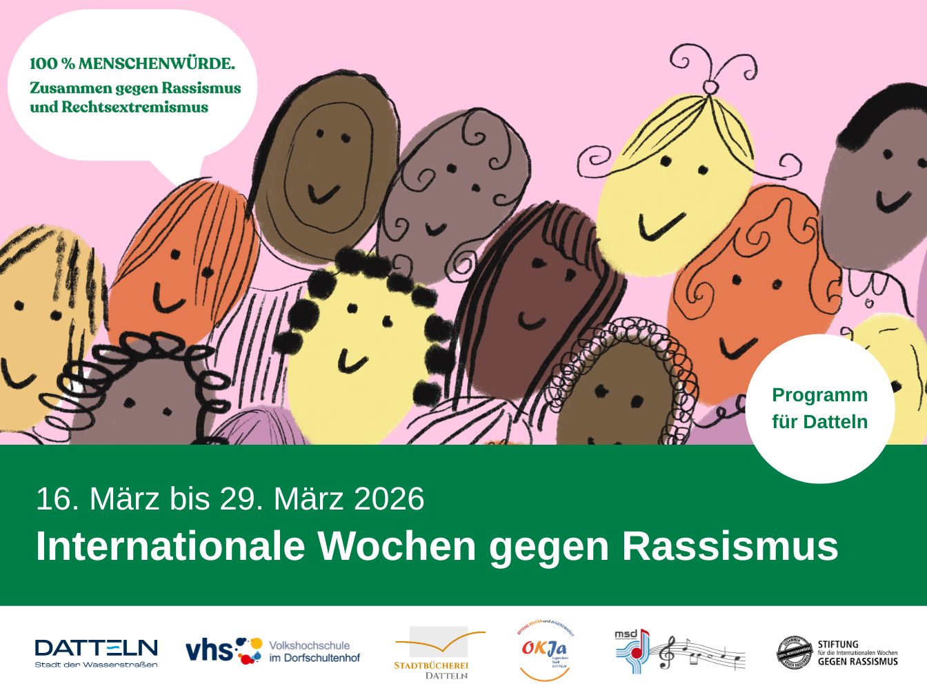 Hinweisbild auf die Internationalen Wochen gegen Rassismus 2026