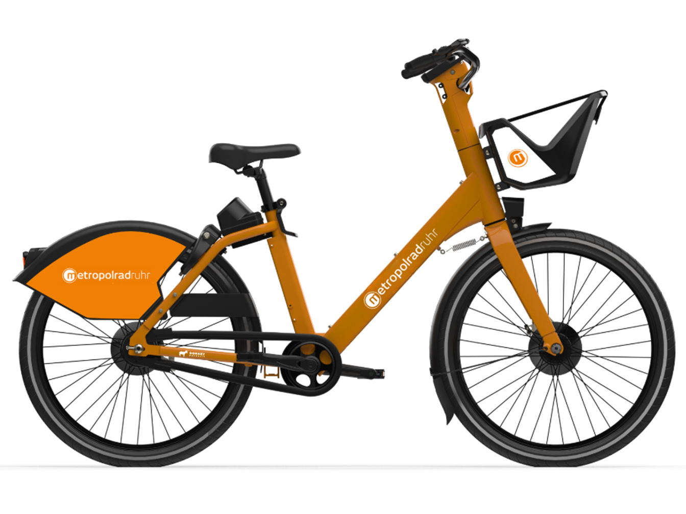Ein Modell des Leihfahrrads metropolradruhr.