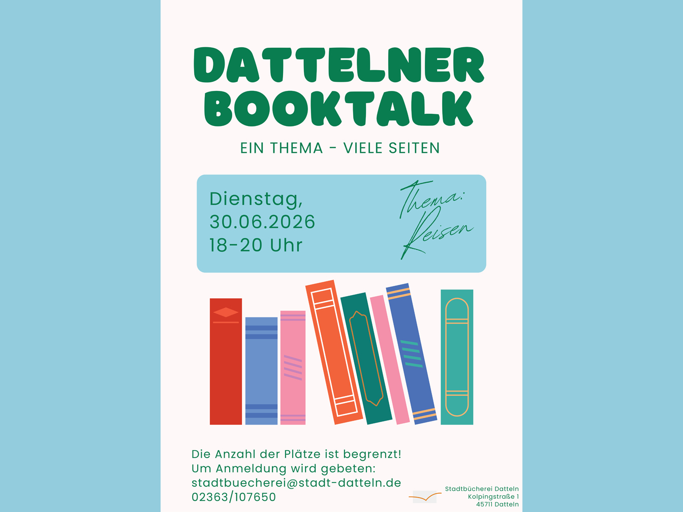 Plakat für den Dattelner Book-Talk
