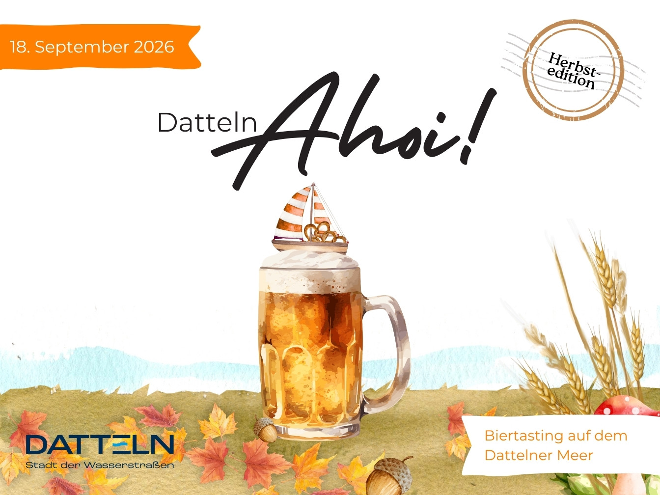 Hinweisflyer für das Biertasting im Herbst 