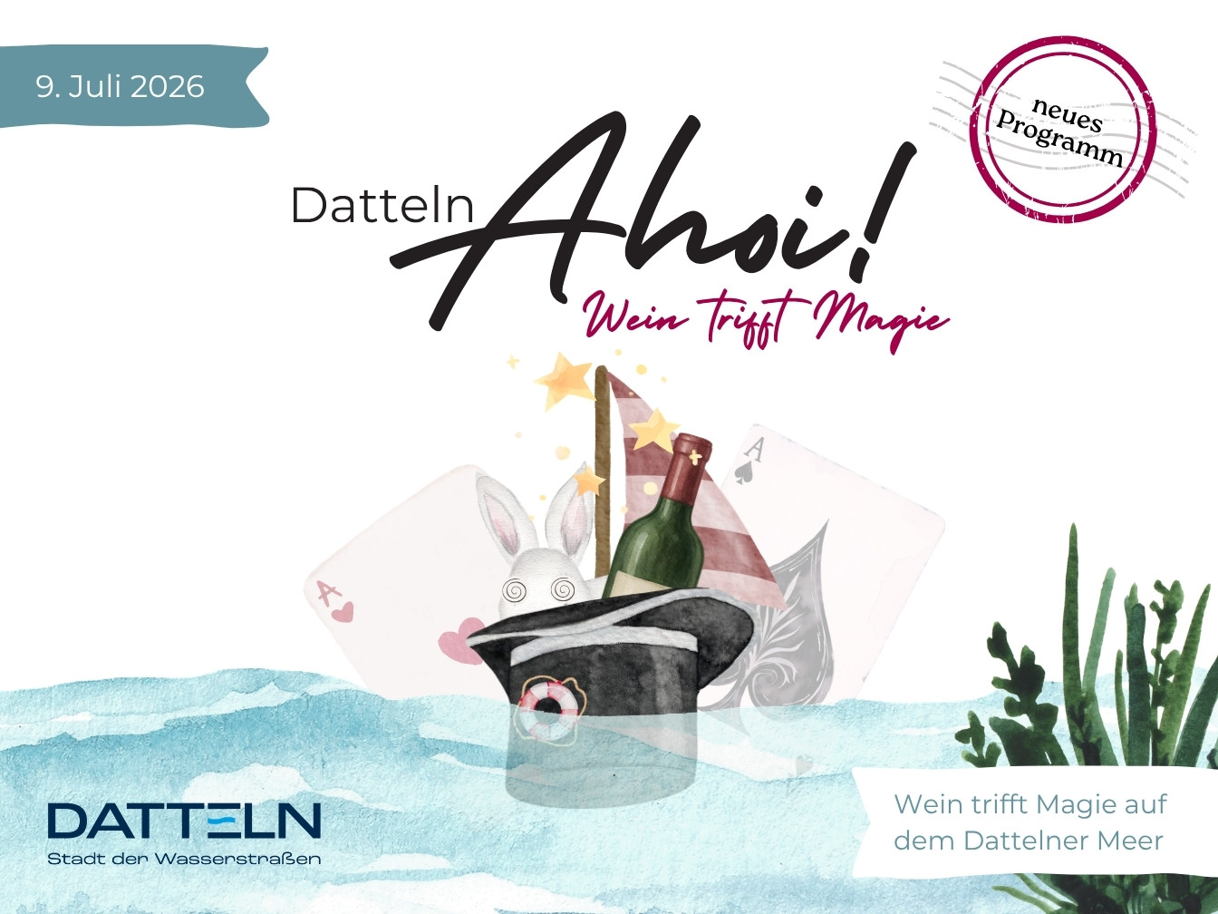 Flyer zur Veranstaltung "Wein trifft Magie"