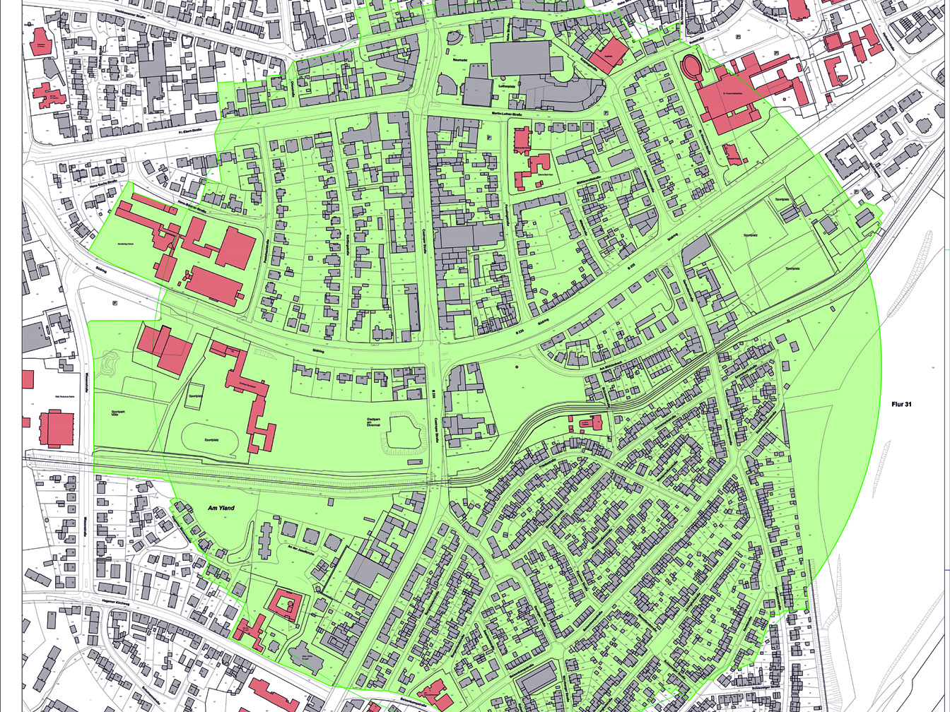 Verdachtspunkt Am Mühlenbach - Karte mit 500-Meter-Radius