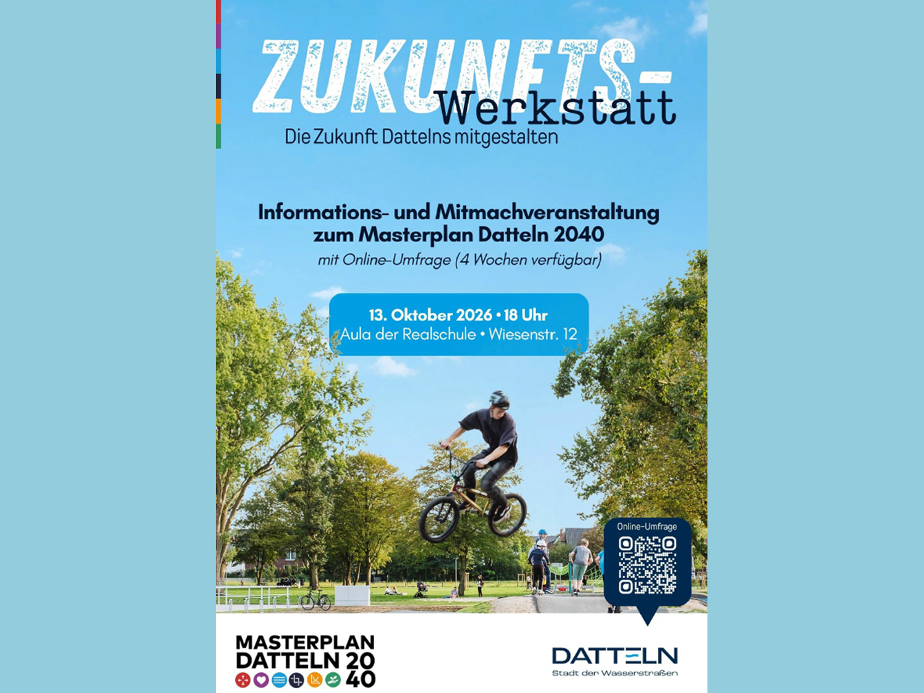Plakat zur Zukunftswerkstatt Masterplan 2040