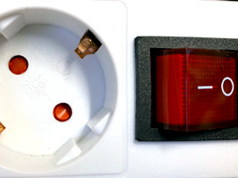 Steckdose mit Schalter