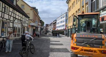 Fußgängerzone ohne Pflaster
