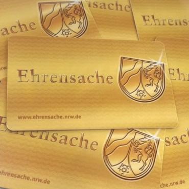 Das Bild zeigt die Ehrenamtskarte NRW.