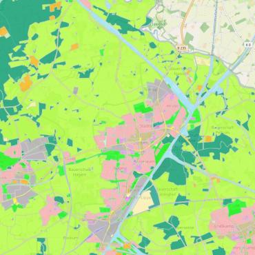 Das Bild zeigt einen Ausschnitt des Flächennutzungsplans.