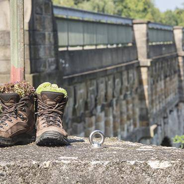 Das Bild zeigt Wanderschuhe.