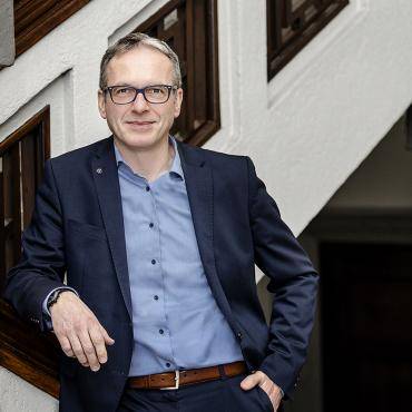 Bürgermeister André Dora im Rathaus