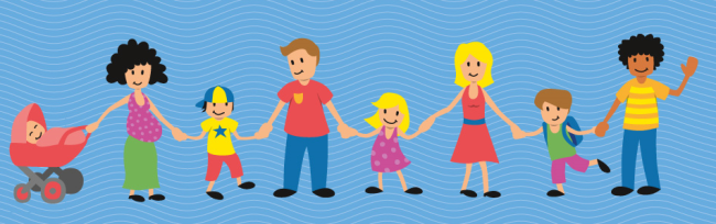 Das Bild zeigt das Logo für Frühe Hilfen