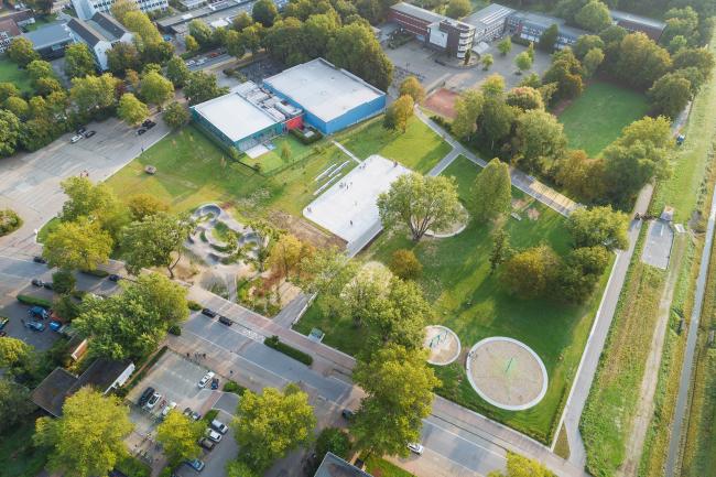 Das Bild zeigt den Sportpark Mitte.