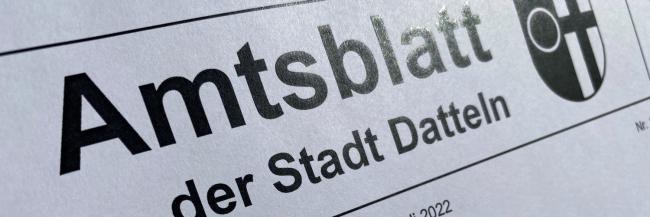Das Bild zeigt das Amtsblatt der Stadt Datteln