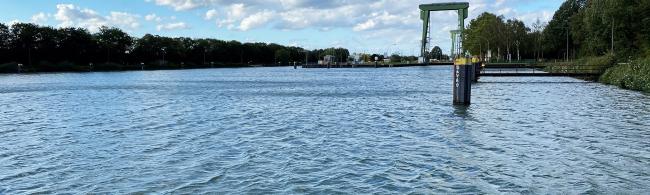 Das Bild zeigt die Schleuse Datteln