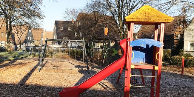 Das Bild zeigt den Spielplatz am Berliner Platz