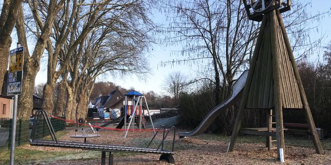 Das Bild zeigt den Spielplatz am Meisterweg