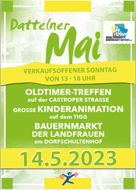 Plakat für die Veranstaltung Dattelner Mai 2023
