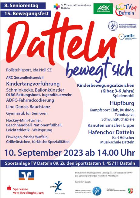 Plakat zum 15. Dattelner Bewegungsfest