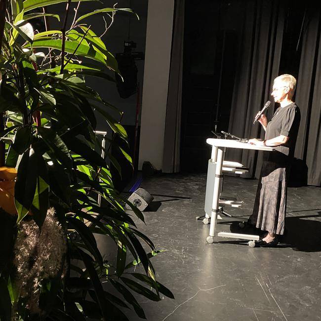 Martina Bialas hielt die Laudationen für die Ehrenamtspreisträger*innen