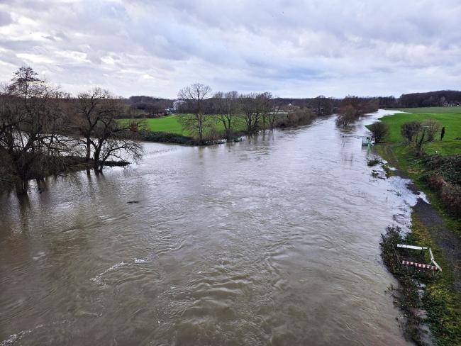 Lippe-Hochwasser in Ahsen