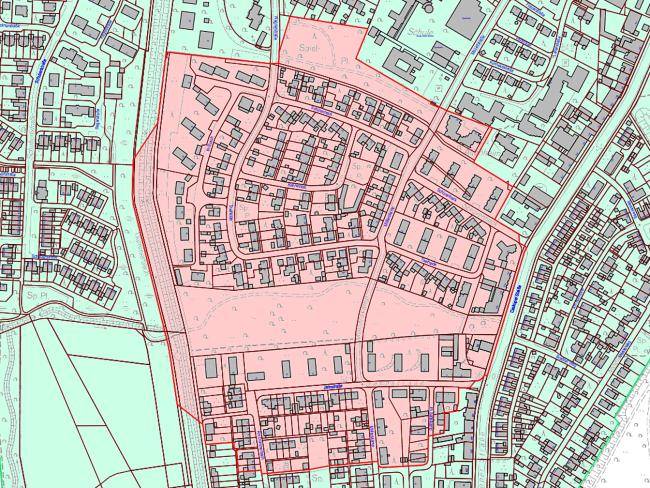 Karte mit den Evakuierungsbereichen bei einer möglichen Blindgängerentschärfung