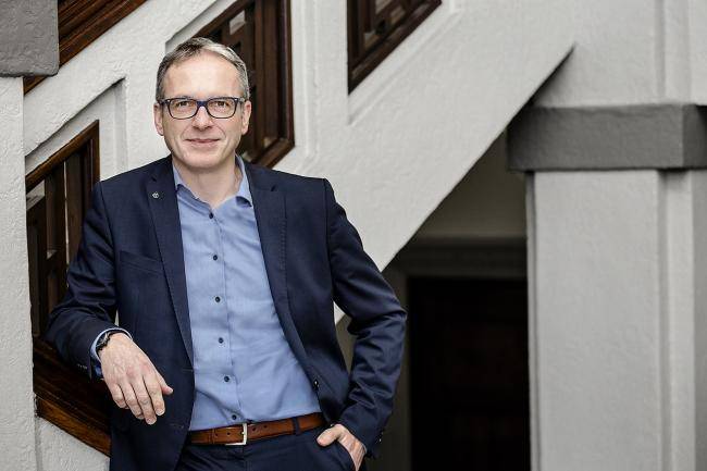 Bürgermeister André Dora im Rathaus