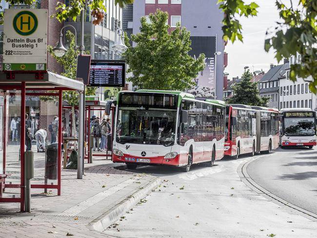 Busbahnhof in der Dattelner Innenstadt