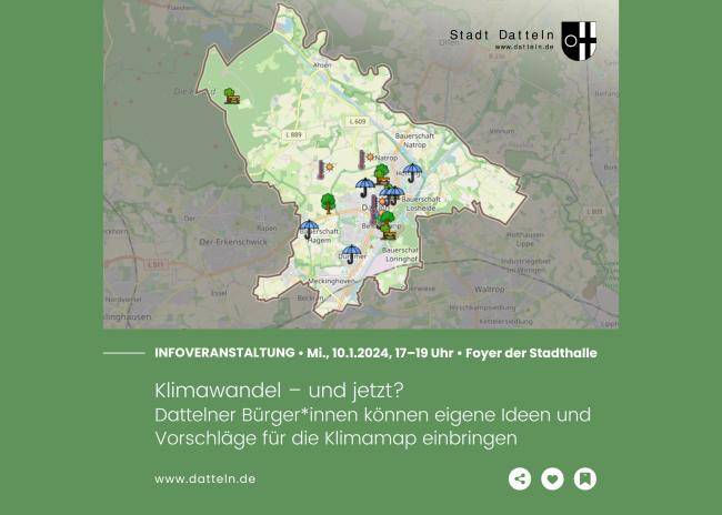 Einladung zur Infoveranstaltung zum Klimaanpassungskonzept.