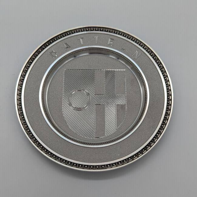 Souvenir Kristall Zinn Teller mit Stadtwappen ohne Verpackung