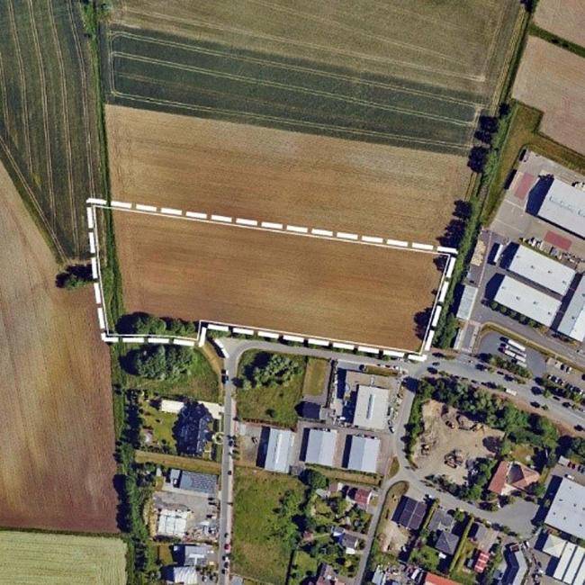 Luftbild vom Grundstück Sutumer Bach