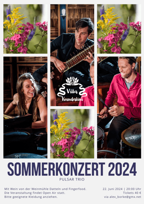 Sommerkonzert mit dem Pulsar Trio in der Villa Kundalini