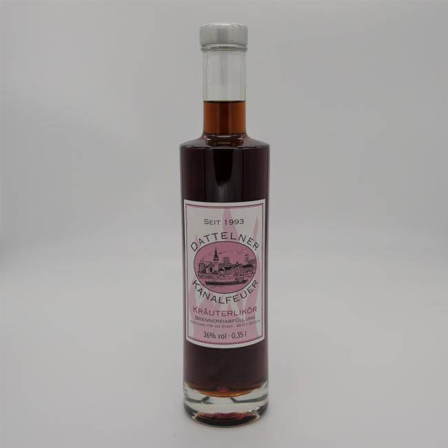 Kräuterlikör Dattelner Kanalfeuer - kleine Flasche