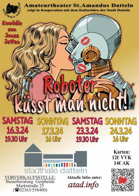 Plakat Roboter küsst man nicht!