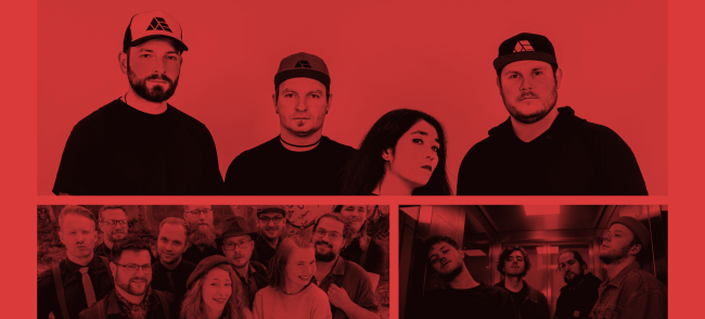 Die Bands Alunite, Kaprice und Naia Skaia 