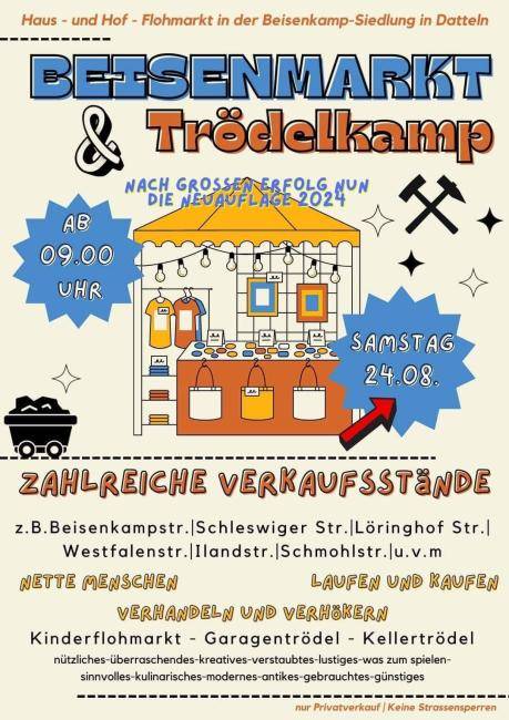 Plakat zur Veranstaltung "Beisenmarkt & Trödelkamp"