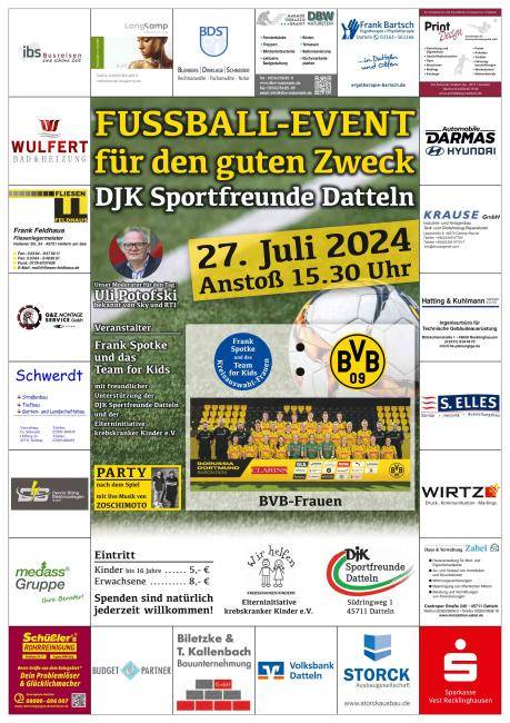Plakat zum Benefiz-Fußball-Event