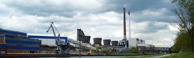 Altkraftwerk Datteln 1-3 aus Richtung Dortmund-Ems-Kanal