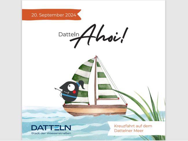 Werbeflyer für die Kreuzfahrt auf dem Dattelner Meer