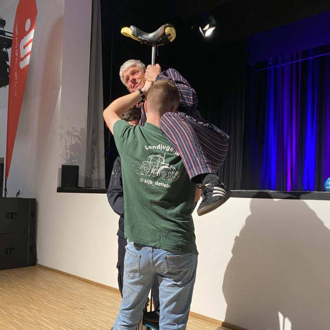 Jens Ohle erklettert das Einrad