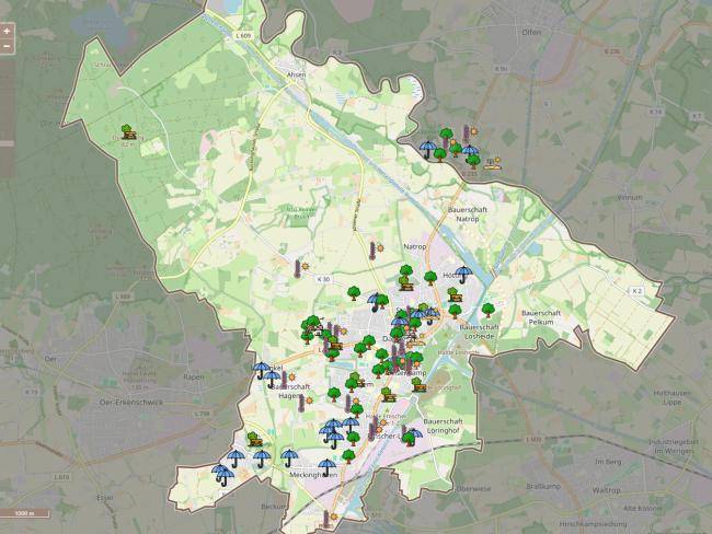 Ausschnitt aus der Dattelner Klimamap
